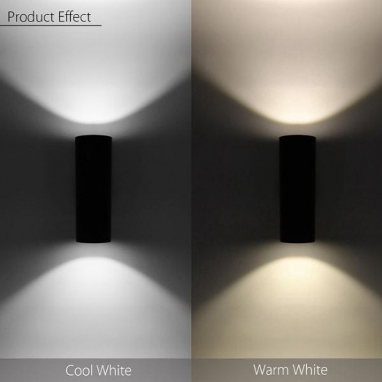 6W Up Down Dual Head COB LED Wall Light Sconce for Indoor Outdoor Waterproof Lamp