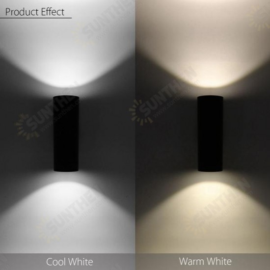 6W Up Down Dual Head COB LED Wall Light Sconce for Indoor Outdoor Waterproof Lamp