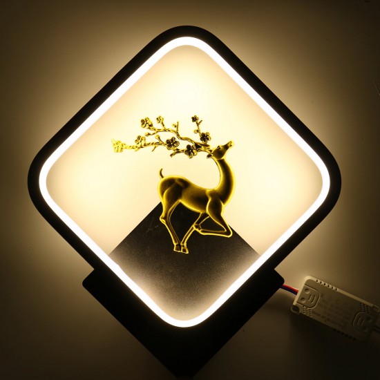 85-265V Modern Minimalist LED Wall Light Deer Pattern Living Room Bedroom Bedside Wall Lamp