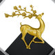 85-265V Modern Minimalist LED Wall Light Deer Pattern Living Room Bedroom Bedside Wall Lamp