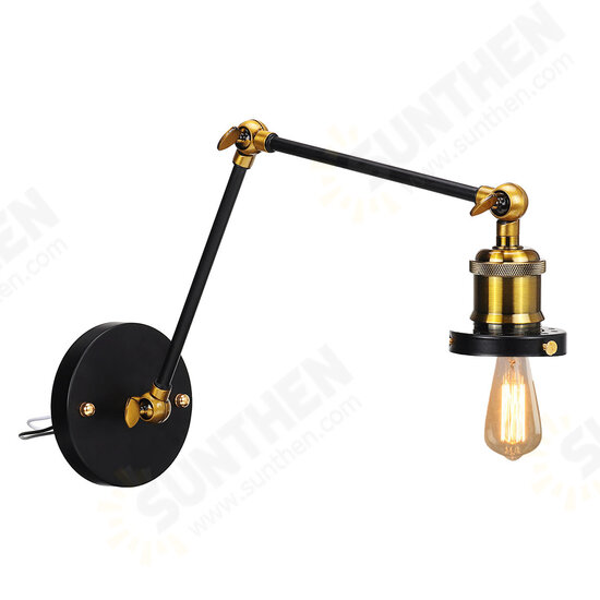 90-260V LED Wall Lamp Retro Lamp Industrial Vintage Bedside Wall Lamp Iron Loft Without Bulb