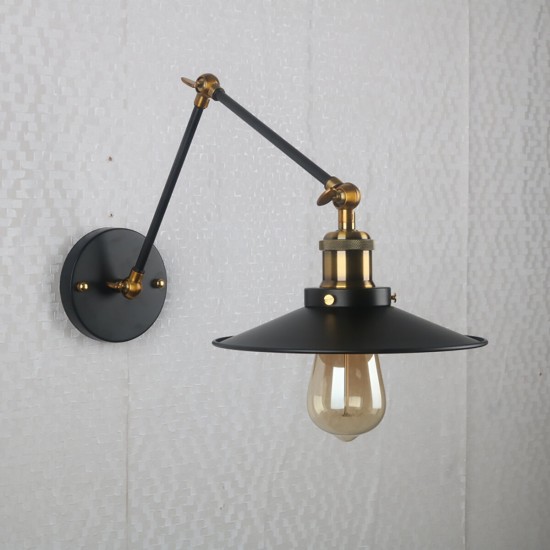 90-260V LED Wall Lamp Retro Lamp Industrial Vintage Bedside Wall Lamp Iron Loft Without Bulb