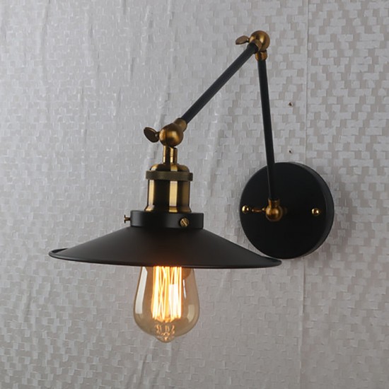 90-260V LED Wall Lamp Retro Lamp Industrial Vintage Bedside Wall Lamp Iron Loft Without Bulb