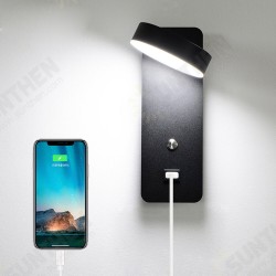 9W 350° Rotatable Led Indoor Wall Lamps with Switch USB Charge Wall Light for Home Bedside Stairway Sconce Lighting 9W 350° Rotatable Led Indoor Wall Lamps with Switch USB Charge Wall Light for Home Bedside Stairway Sconce Lighting