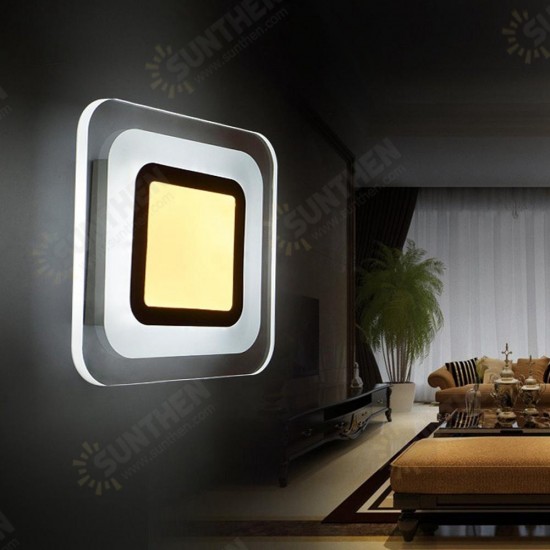 9W LED Modern Square Aisle Staircase Living Room Wall Light Indoor Bedside Lamp