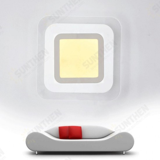 9W LED Modern Square Aisle Staircase Living Room Wall Light Indoor Bedside Lamp