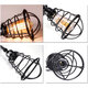 AC110V E27 American Style Retro Wall Lamp Industrial Wrought Iron Lampshade with Switch US Plug