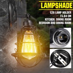 AC110V E27 American Style Retro Wall Lamp Industrial Wrought Iron Lampshade with Switch US Plug AC110V E27 American Style Retro Wall Lamp Industrial Wrought Iron Lampshade with Switch US Plug
