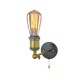 AC85-265V E27/E26 Adjustable Single Head Wall Lamp With Switch Bedside Retro Wall Light Without Bulb Stairs Bedroom Living Room