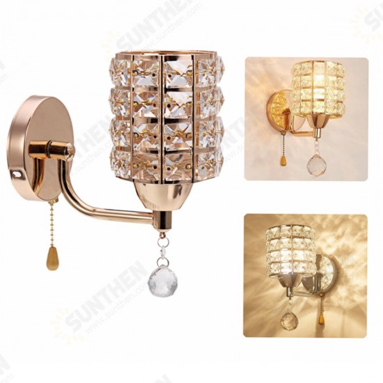 AC85-265V Luxury Crystal Wall Light Modern E27 Bedroom Aisle Sconce Lighting Lamp Fixtures Without Bulb