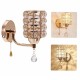 AC85-265V Luxury Crystal Wall Light Modern E27 Bedroom Aisle Sconce Lighting Lamp Fixtures Without Bulb