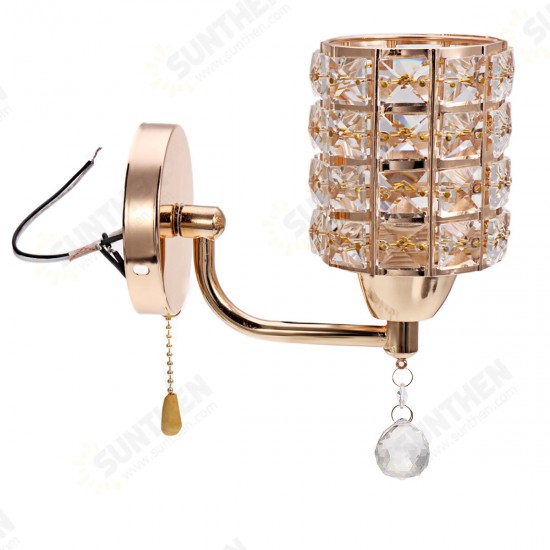 AC85-265V Luxury Crystal Wall Light Modern E27 Bedroom Aisle Sconce Lighting Lamp Fixtures Without Bulb