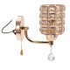 AC85-265V Luxury Crystal Wall Light Modern E27 Bedroom Aisle Sconce Lighting Lamp Fixtures Without Bulb