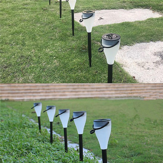 Colorful Solar Powered LED Night Light Landscape Garden Lamp for Outdoor Pathway Decor