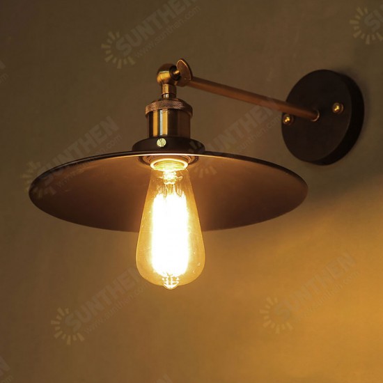 E26 Retro Metal Hanging Wall-mounted Light Cover American Style Lampshade with Swing Arm AC220V