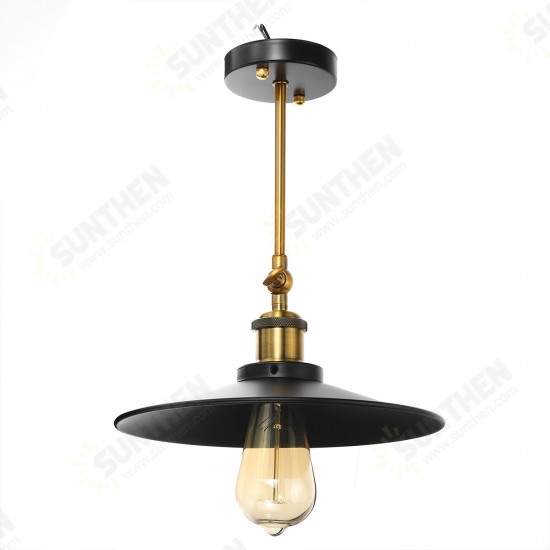 E26 Retro Metal Hanging Wall-mounted Light Cover American Style Lampshade with Swing Arm AC220V