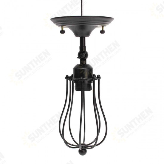 E27 40W Rustic Vintage Wall Light Industrial Style Iron Sconce Lamp Wired Cage Fixture 220V