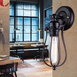 E27 40W Rustic Vintage Wall Light Industrial Style Iron Sconce Lamp Wired Cage Fixture 220V E27 40W Rustic Vintage Wall Light Industrial Style Iron Sconce Lamp Wired Cage Fixture 220V
