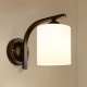 E27 American Style Bedroom Wrought Iron Retro Wall Lamp with Power Switch Cord Without Bulb