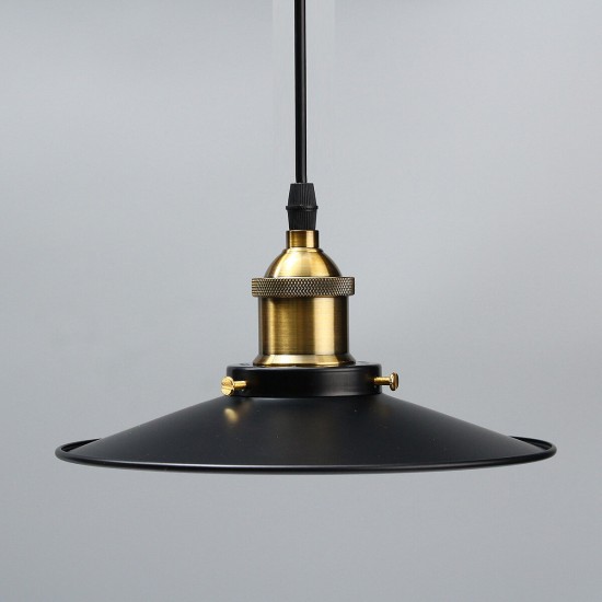 E27 Industrial Retro Vintage Iron Triangle/Round Plate Ceiling Lamp Pendant Light Chandelier Fixture