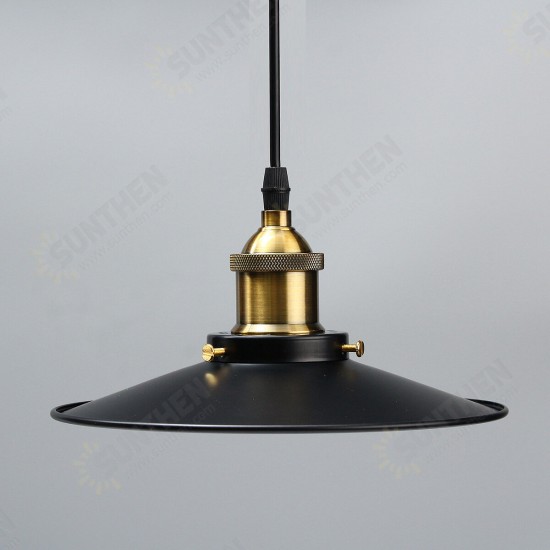 E27 Industrial Retro Vintage Iron Triangle/Round Plate Ceiling Lamp Pendant Light Chandelier Fixture