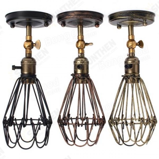 E27 Loft Metal Retro Vintage Rustic Sconce Wall Light Edison Lamp Bulb Fixture