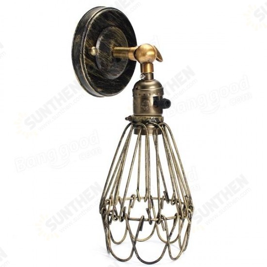 E27 Loft Metal Retro Vintage Rustic Sconce Wall Light Edison Lamp Bulb Fixture