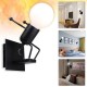 E27 Modern Creative Funny Iron People Jumping Wall Light Hanging Chandelier Fixtures Iron Art Bedside Lamp Black/White Bulb Not Include