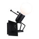 E27 Modern Creative Funny Iron People Jumping Wall Light Hanging Chandelier Fixtures Iron Art Bedside Lamp Black/White Bulb Not Include