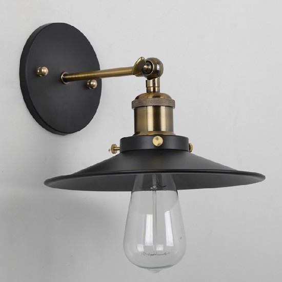 E27 Retro Vintage Industrial Wall Lamp Wrought Iron Indoor Corridor Hanging Ceiling Light Lampshade AC220V