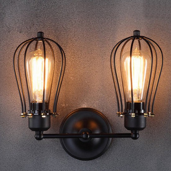 E27 Retro Wall Light Antique Lantern Corridor Parlor Metal Vintage Pendant Lamp AC220V