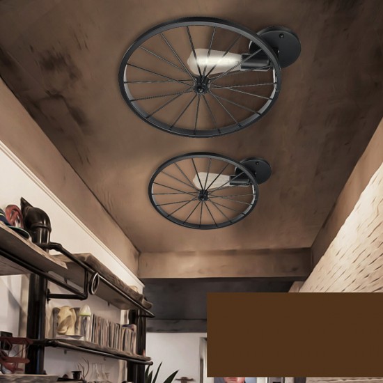 E27 Vintage Industrial Wheel Wall Light Home Bar Sconce Lamp Corridor Fixture