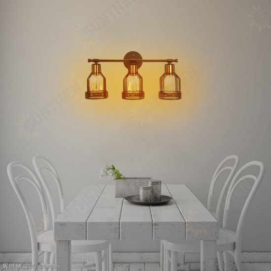 Industrial Style Hanging Lamp Pendant Lampshade Light Cover Retro Pipe Vintage Loft Cafe Without Bulbs