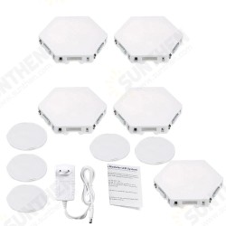 LED Wall Light Hexagon White Ambient Lighting Touch Control Lighting System Room Lamp Home Decoration LED Wall Light Hexagon White Ambient Lighting Touch Control Lighting System Room Lamp Home Decoration