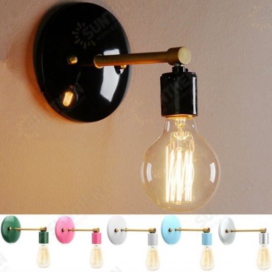 Loft Industrial Retro Vintage Sconce Wall Lamp Light Bulb Holder Bedroom Fixture