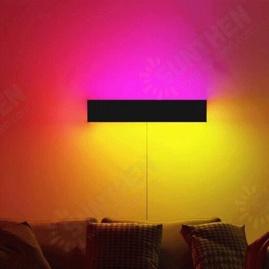 Modern Minimalist RGB LED Symphony Wall Lamp Bedroom Living Room Bedside Atmosphere Lamp with Remote Control