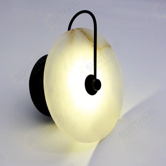 Modern Sconces Lamp Wall Lights Marble Lampshade LED Lighting Fixture for Home Decor bedroom Lamps Black Gold Base