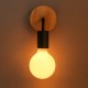 Modern White Black E27 Wall Lamp Fixture Sconce Holder Wood Base Cafe Home Decor Modern White Black E27 Wall Lamp Fixture Sconce Holder Wood Base Cafe Home Decor