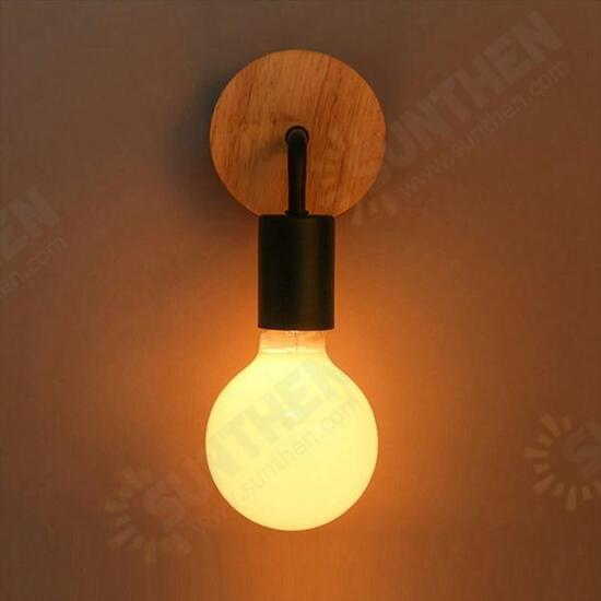 Modern Wood Metal E27 Holder Wall Lamp Bedroom Restaurant Corridor Lighting Modern Wood Metal E27 Holder Wall Lamp Bedroom Restaurant Corridor Lighting