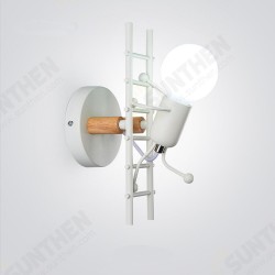 Nordic Wall Lamp Creative Small Man Iron Lights Metal Simple Cartoon Robot Sconce Lamps For Indoor Art Decor Light Without Bulb Nordic Wall Lamp Creative Small Man Iron Lights Metal Simple Cartoon Robot Sconce Lamps For Indoor Art Decor Light Without Bulb