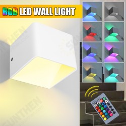 RGB Lamp COB LED Aluminium Wall Light Stair Hotel Room Art Decor +Remote Control RGB Lamp COB LED Aluminium Wall Light Stair Hotel Room Art Decor +Remote Control