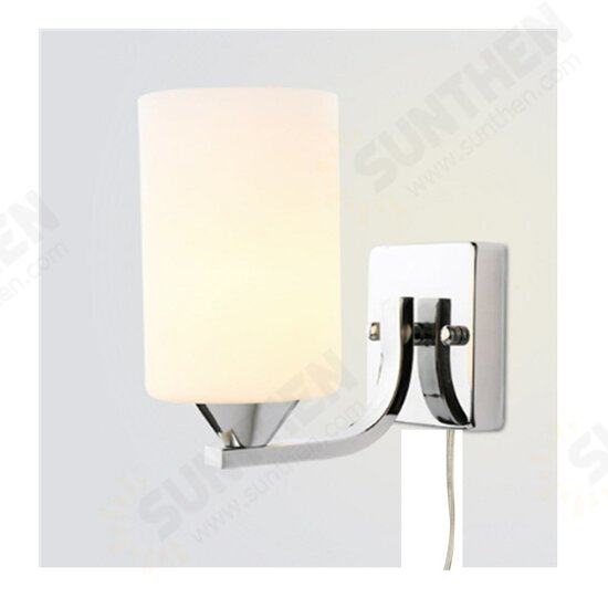 Single Head Simple Wall Lamp Without Bulb With Power Switch Cord 20*10CM Suitable For Bedroom Kitchen Restaurant Bar