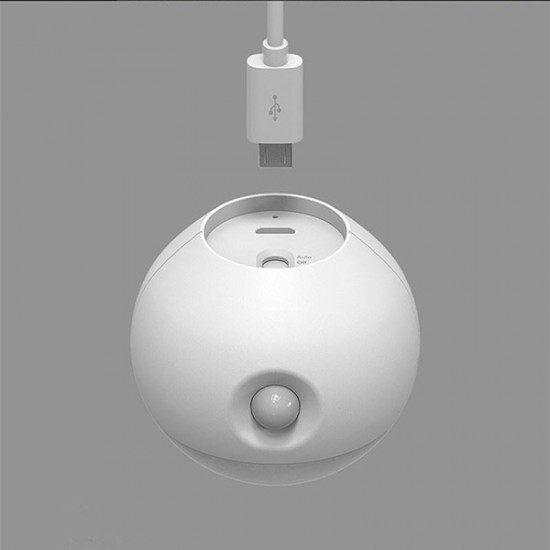 Smart Sensor Night Light Infrared USB Charging Removable Cabinet Closet Wall Lamp