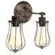 Vintage Industrial Wall-mounted Metal Cage Wall Sconce Lampshade Light Shade Without Bulb