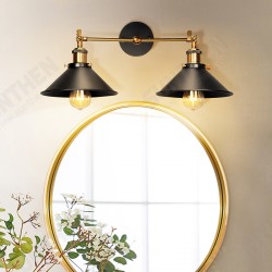 Wall-mounted 2-Light Metal Wall Sconce Lampshade Lamp Cover Pendant Vintage Decoration Without Bulb Wall-mounted 2-Light Metal Wall Sconce Lampshade Lamp Cover Pendant Vintage Decoration Without Bulb