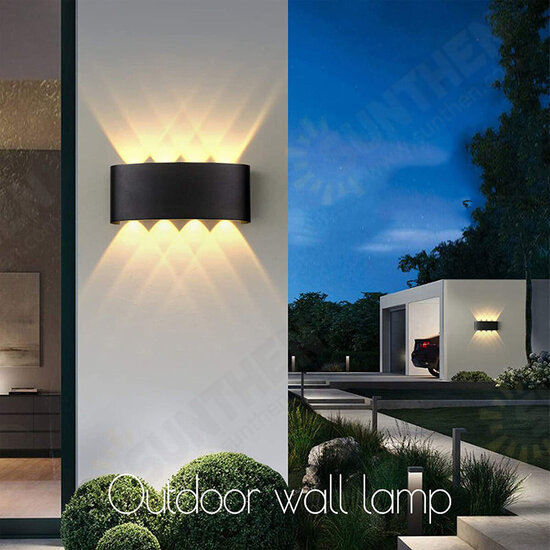 Waterproof 2-8W LED Wall Light Up Down Lighting Sconce Lamp Indoor Outdoor IP65