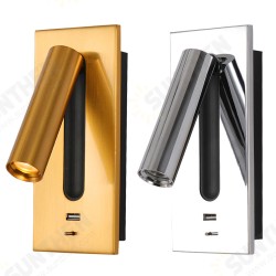 Wall Light Bed Headboard Reading Lights LED Wall Lamps 5V 2.1A USB Charger Switch Hotel Bedside Wall Sconces Lighting Wall Light Bed Headboard Reading Lights LED Wall Lamps 5V 2.1A USB Charger Switch Hotel Bedside Wall Sconces Lighting