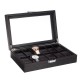 10/12 Slots Carbon Fibre Pattern PU Leather Watch Box Jewellery Display Collection Storage Box