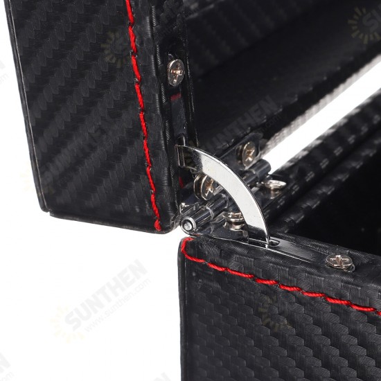 10/12 Slots Carbon Fibre Pattern PU Leather Watch Box Jewellery Display Collection Storage Box