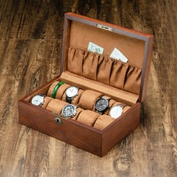 10/7 Watch Pillow Wooden with Skylight Watch Box Jewellery Display Collection Storage Box 10/7 Watch Pillow Wooden with Skylight Watch Box Jewellery Display Collection Storage Box